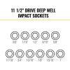 imageKlein Tools 65111IMPCTM KNECT Deep Well Impact Socket Set 12Inch Drive Metric Color Coded MODbox Case Impact Adapter and Extension 14PieceSAE