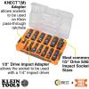 imageKlein Tools 65111IMPCTM KNECT Deep Well Impact Socket Set 12Inch Drive Metric Color Coded MODbox Case Impact Adapter and Extension 14PieceSAE
