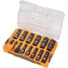 imageKlein Tools 65111IMPCTM KNECT Deep Well Impact Socket Set 12Inch Drive Metric Color Coded MODbox Case Impact Adapter and Extension 14PieceSAE