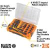 imageKlein Tools 65240 KNECT Impact DeepWell Flip Socket and LowProfile Pass Through Socket Set SAE 20Piece MODbox Case 14Inch and 38Inch Drive