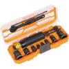 imageKlein Tools 65242 KNECT Impact Socket Set Ratcheting Screwdriver Set 14Inch Drive SAE and Metric Flip Sockets 16 Hex Sizes Adapters MODbox Case