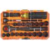 imageKlein Tools 65400KNECT KNECT Essential Pass Through Impact Socket Set SAE and Metric 90Tooth Ratchet MODbox Case 38Inch Drive 28Piece