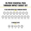 imageKlein Tools 65400KNECT KNECT Essential Pass Through Impact Socket Set SAE and Metric 90Tooth Ratchet MODbox Case 38Inch Drive 28Piece