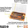 imageKlein Tools 65500KNECT KNECT Impact Socket Set SAE and Metric Pass Through Socket Set 90Tooth Ratchet MODbox Case SAE Metric Screwdriver Handle Bits 39Piece