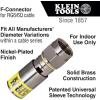 imageKlein Tools 80151 Coax Cable Compression Crimper and Stripper Set with 10Pack of RG66Q FConnectors for Fast and Reliable Installation 3Piece