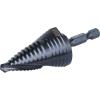 imageKlein Tools KTSBSPRO Premium 3Piece Electricians Step Bit Set with Cutting Oil Modular Case 38Inch Hex Shank Straight Double FlutedQuick Release