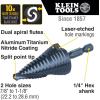 imageKlein Tools QRST3PC 3Piece Impact Step Drill Bit Set with Cutting Oil and Modular Case 12 to 78Inch Quick Release Hex ShankQuick Release