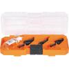 imageKlein Tools QRST3PC 3Piece Impact Step Drill Bit Set with Cutting Oil and Modular Case 12 to 78Inch Quick Release Hex ShankQuick Release