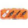 imageKlein Tools QRST3PC 3Piece Impact Step Drill Bit Set with Cutting Oil and Modular Case 12 to 78Inch Quick Release Hex ShankQuick Release