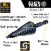 imageKlein Tools QRST3PC 3Piece Impact Step Drill Bit Set with Cutting Oil and Modular Case 12 to 78Inch Quick Release Hex ShankQuick Release