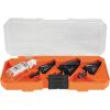 imageKlein Tools QRST3PC 3Piece Impact Step Drill Bit Set with Cutting Oil and Modular Case 12 to 78Inch Quick Release Hex ShankQuick Release