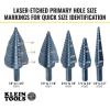 imageKlein Tools QRST3PC 3Piece Impact Step Drill Bit Set with Cutting Oil and Modular Case 12 to 78Inch Quick Release Hex ShankStandard