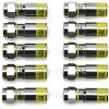 imageKlein Tools VDV812606 FConnector for RG66Q Coaxial Cable Universal Compression Connectors Male Professional Grade 10Pack20Pack