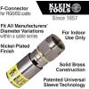 imageKlein Tools VDV812612 Universal Compression F Connectors RG66Q Coax Universal Sleeve Technology Professional Grade 50Pack20Pack