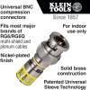 imageKlein Tools VDV813613 BNCConnector for RG66Q Coaxial Cables Universal Compression Connectors Male 35PackBNC  RG66Q  Universal  35 Pack