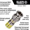 imageKlein Tools VDV813613 BNCConnector for RG66Q Coaxial Cables Universal Compression Connectors Male 35PackBNC  RG66Q Male  10 Pack