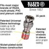 imageKlein Tools VDV813619 Universal BNC Compression Coax Connectors With Universal Sleeve Technology for RG59 Coaxial Cables 35Pack