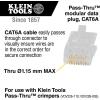 imageKlein Tools VDV826764 Modular Data Plug for CAT6A and Larger Diameter CAT6 Indoor or Outdoor Ethernet Cable 200Pack50Pack