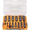 imageKlein Tools 65111IMPCTM KNECT Deep Well Impact Socket Set 12Inch Drive Metric Color Coded MODbox Case Impact Adapter and Extension 14PieceSAE