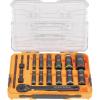 imageKlein Tools 65626 KNECT Deep Well Impact Socket Set 38Inch Drive Ratchet 24 SAE and Metric Flip Socket Sizes MODbox Case 18Piece