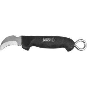 imageKlein Tools 15703LR Linemans Skinning Knife Made in USA Ergonomic Handle with Finger Grooves 3Inch Fixed Hook Blade with NotchKlein Kurve