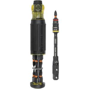 imageKlein Tools 32516HD KNECT 16in1 ImpactRated Hybrid ScrewdriverNut Driver Magnetic Flip Socket 11 Bits 2 Nut Drivers 38Inch Square Adapter
