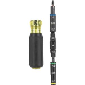 imageKlein Tools 32528HD KNECT 10in1 ImpactRated Driver MultiBit ScrewdriverNut Driver with DeepWell Flip Socket Sizes for Plumbing and HVAC