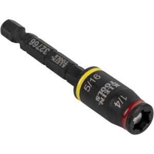 imageKlein Tools 32766 Impact Driver 3in1 SAE Impact Socket and Bit Holder Flip Socket with 14Inch and 516Inch Hex Drivers 3Inch Length