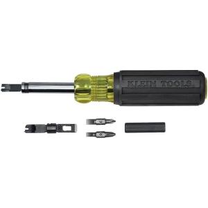 imageKlein Tools VDV001081 MultiBit Screwdriver Punchdown Screwdriver BayonetedStyle MultiTool with HeavyDuty Blade Barrel for Bit Storage