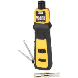 imageKlein Tools VDV427300 Impact Punchdown Tool with 66110 Blade Reliable CAT Cable Connections Adjustable Force Includes Pick and SpudgerPunchdown Tool