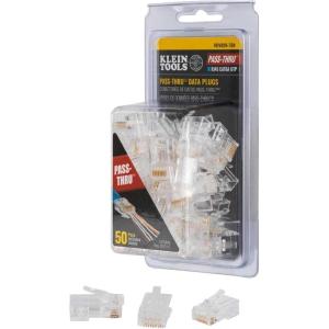 imageKlein Tools VDV826764 Modular Data Plug for CAT6A and Larger Diameter CAT6 Indoor or Outdoor Ethernet Cable 200Pack50Pack