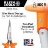imageKlein Tools 2038EINS Long Nose Side Cutter Insulated Pliers with Slim Induction Hardened Cutting Knives for Long Life 8Inch7Inch