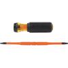 imageKlein Tools 32286 Insulated Screwdriver 2in1 Screwdriver Set with Flip Blade 1 Phillips and 316Inch Slotted Tips DoubleEnded Blades1 SQ  2 SQ
