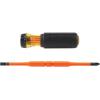 imageKlein Tools 32293 Insulated Screwdriver 2in1 Screwdriver Set with Flip Blade 2 Phillips and14Inch Slotted Tips DoubleEnded Blades2in1