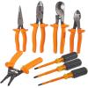 imageKlein Tools 33529 Premium Insulated Tool Kit 1000Volt Rated Includes 3 Pliers 3 Screwdrivers Cable Cutters and Wire StripperCutter