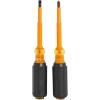 imageKlein Tools 33532INS Electrical Insulated Screwdriver Set of 2 Made in USA 4Inch Phillips and Cabinet Set Made in USA