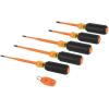 imageKlein Tools 33736INS Insulated Screwdriver Set 1000V SlimTip Driver with Phillips Cabinet and Square Bits and a Magnetizer 6Piece