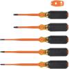 imageKlein Tools 33736INS Insulated Screwdriver Set 1000V SlimTip Driver with Phillips Cabinet and Square Bits and a Magnetizer 6Piece