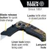 imageKlein Tools 44135 Utility Knife Camo LockingFolding Razor Cutter with Lanyard Hole NoSlip Grip Includes 1 Blade and Pocket Clip
