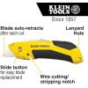 imageKlein Tools 44136 Utility Knife Heavy Duty SelfRetracting Box Cutter and Crafting Knife with NoSlip Grip Wire Stripping and Lanyard Hole1 Count Pack of 1