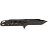 imageKlein Tools 44213 Folding Pocket Knife EDC Knife Black with Stainless Steel Tanto Blade Bearing Assist Flipper Open Belt Clip
