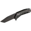 imageKlein Tools 44213 Folding Pocket Knife EDC Knife Black with Stainless Steel Tanto Blade Bearing Assist Flipper Open Belt Clip