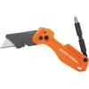 imageKlein Tools 44303 FLICKBLADE Folding Utility Knife with Blade Storage Utility Knife with 5 Blades Compact with Side Release Button and Dual Locking PositionsFlickblade w Driver