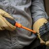 imageKlein Tools 6844INS Insulated Screwdriver Made in USA 1000V 2 Square Tip Screwdriver with 4Inch Shank TipIdent CushionGrip Handle 2 Square