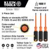 imageKlein Tools 6844INS Insulated Screwdriver Made in USA 1000V 2 Square Tip Screwdriver with 4Inch Shank TipIdent CushionGrip Handle3Piece Set