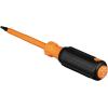imageKlein Tools 6884INS Insulated Screwdriver Made in USA 1000V 1 Square Tip Screwdriver with 4Inch Shank TipIdent CushionGrip HandleOne Size
