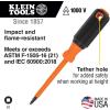 imageKlein Tools 6884INS Insulated Screwdriver Made in USA 1000V 1 Square Tip Screwdriver with 4Inch Shank TipIdent CushionGrip HandleOne Size