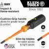 imageKlein Tools 6946INS 1000V Slim Tip Insulated Screwdriver Made in USA Screwdriver with 6Inch Round Shank 2 Square Tip Cushion Grip Handle2Piece Set