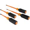 imageKlein Tools 6946INS 1000V Slim Tip Insulated Screwdriver Made in USA Screwdriver with 6Inch Round Shank 2 Square Tip Cushion Grip Handle4Piece Set