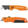 imageKlein Tools 44312 2Piece Folding Utility Knife and SlideOut Knife Set FLICKBLADE Retractable with OnTool Blade Storage Includes 5 Blades